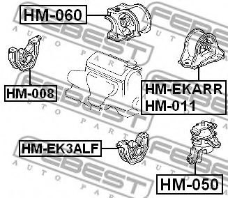 Подушка двигателя FEBEST HM-050 - Фото 1