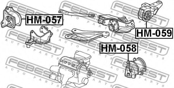 Подушка двигуна FEBEST HM-059 - Фото 1