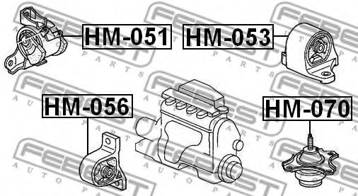 Подушка двигателя FEBEST HM-070 - Фото 1