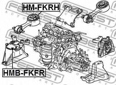 Подушка двигателя FEBEST HMB-FKFR - Фото 1