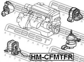 Подушка двигателя FEBEST HM-CFMTFR - Фото 1