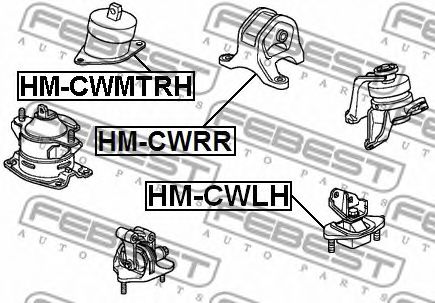 Подушка двигателя FEBEST HM-CWMTRH - Фото 1