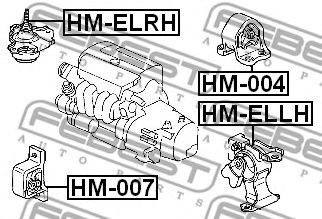 Подушка двигателя FEBEST HM-ELRH - Фото 1