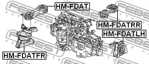 Подушка двигателя FEBEST HM-FDATRR - Фото 1