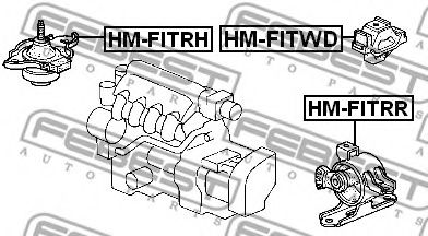 Подушка двигателя FEBEST HM-FITWD - Фото 1