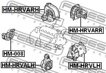 Подушка двигателя FEBEST HM-HRVARH - Фото 1