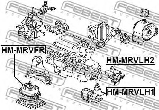 Подушка двигателя FEBEST HM-MRVLH1 - Фото 1