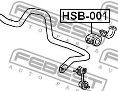 Опора, стабилизатор FEBEST HSB-001 - Фото 1