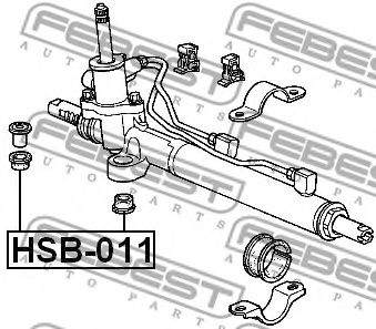 Сайлентблок рулевого механизма FEBEST HSB-011 - Фото 1