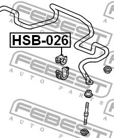 Опора, стабилизатор FEBEST HSB-026 - Фото 1