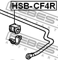 Опора, стабилизатор FEBEST HSB-CF4R - Фото 1