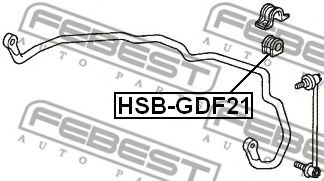 Опора, стабилизатор FEBEST HSB-GDF21 - Фото 1
