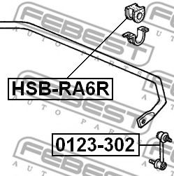 Опора, стабилизатор FEBEST HSB-RA6R - Фото 1