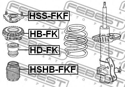 Опора амортизатора FEBEST HSS-FKF - Фото 1