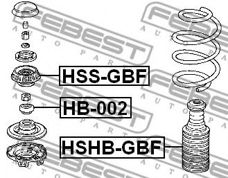 Опора амортизатора FEBEST HSS-GBF - Фото 1