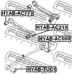 Сайлентблок важеля FEBEST HYAB-AC000 - Фото 1