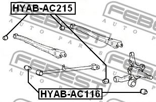 Сайлентблок важеля FEBEST HYAB-AC215 - Фото 1
