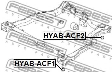 Втулка, балка моста FEBEST HYAB-ACF1 - Фото 1
