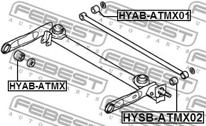 Сайлентблок важеля FEBEST HYAB-ATMX01 - Фото 1