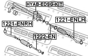 Сайлентблок рулевого механизма FEBEST HYAB-EDSG-KIT - Фото 1