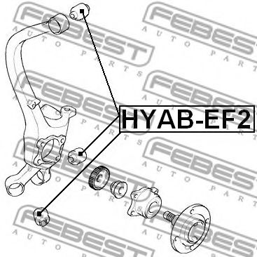 Втулка, важіль колісної підвіски FEBEST HYAB-EF2 - Фото 1