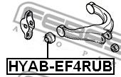 Сайлентблок рычага FEBEST HYAB-EF4RUB - Фото 1