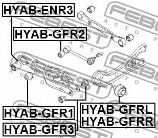 Сайлентблок рычага FEBEST HYAB-GFR2 - Фото 1