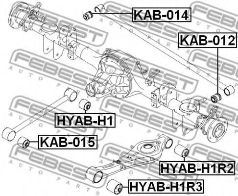 Сайлентблок важеля FEBEST HYAB-H1 - Фото 1