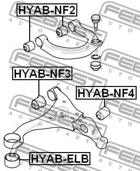 Сайлентблок рычага FEBEST HYAB-NF2 - Фото 1