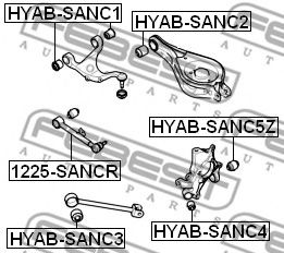 Сайлентблок рычага FEBEST HYAB-SANC2 - Фото 1