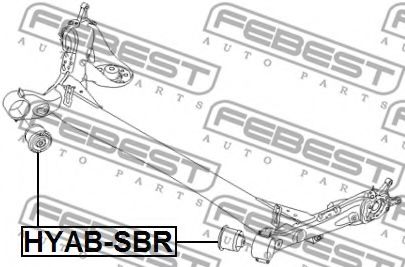 Втулка, балка моста FEBEST HYAB-SBR - Фото 1