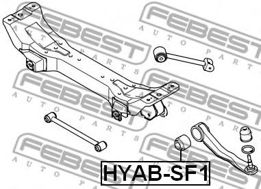 Сайлентблок рычага FEBEST HYAB-SF1 - Фото 1