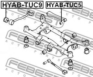 Сайлентблок важеля FEBEST HYAB-TUC9 - Фото 1