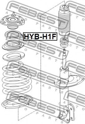 Подшипник качения, опора стойки амортизатора FEBEST HYB-H1F - Фото 1