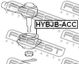 Ремкомплект, наконечник поперечной рулевой тяги FEBEST HYBJB-ACC - Фото 1