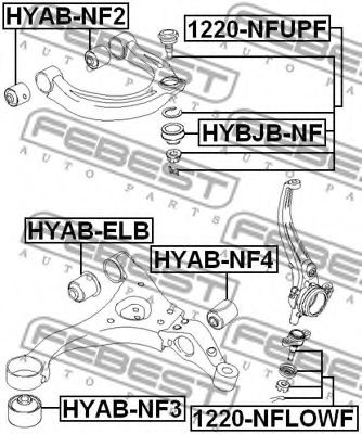 Ремкомплект шаровых опор FEBEST HYBJB-NF - Фото 1