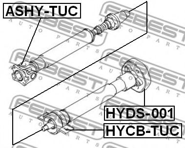 Подвесной подшипник карданного вала FEBEST HYCB-TUC - Фото 1