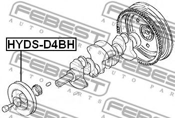 Шкив коленвала FEBEST HYDS-D4BH - Фото 1