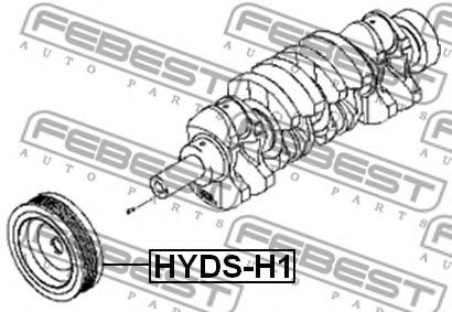 Шкив коленвала FEBEST HYDS-H1 - Фото 1