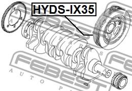 Шкив коленвала FEBEST HYDS-IX35 - Фото 1