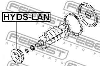 Шкив коленвала FEBEST HYDS-LAN - Фото 1