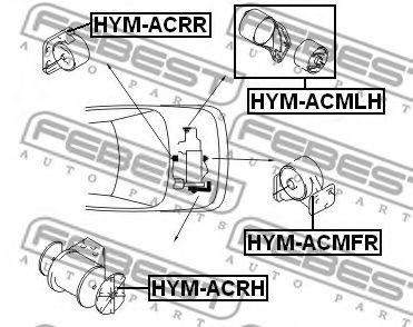 Подушка двигателя FEBEST HYM-ACMFR - Фото 1