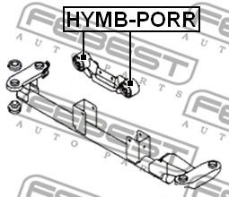 Подушка двигателя FEBEST HYMB-PORR - Фото 1