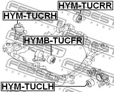 Подушка двигателя FEBEST HYMB-TUCFR - Фото 1