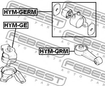 Подушка двигателя FEBEST HYM-GERM - Фото 1