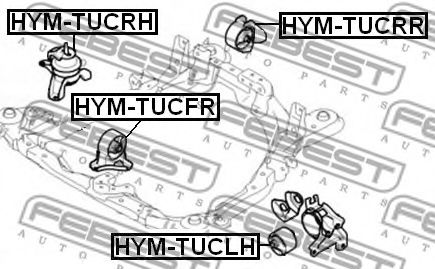 Подушка двигателя FEBEST HYM-TUCRH - Фото 1