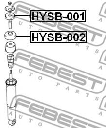 Дистанционная труба, амортизатор FEBEST HYSB-002 - Фото 1