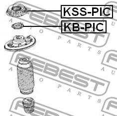 Подшипник качения, опора стойки амортизатора FEBEST KB-PIC - Фото 1