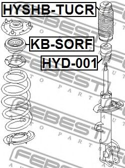 Подшипник качения, опора стойки амортизатора FEBEST KB-SORF - Фото 1