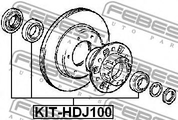 Подшипник приводного вала FEBEST KIT-HDJ100 - Фото 1